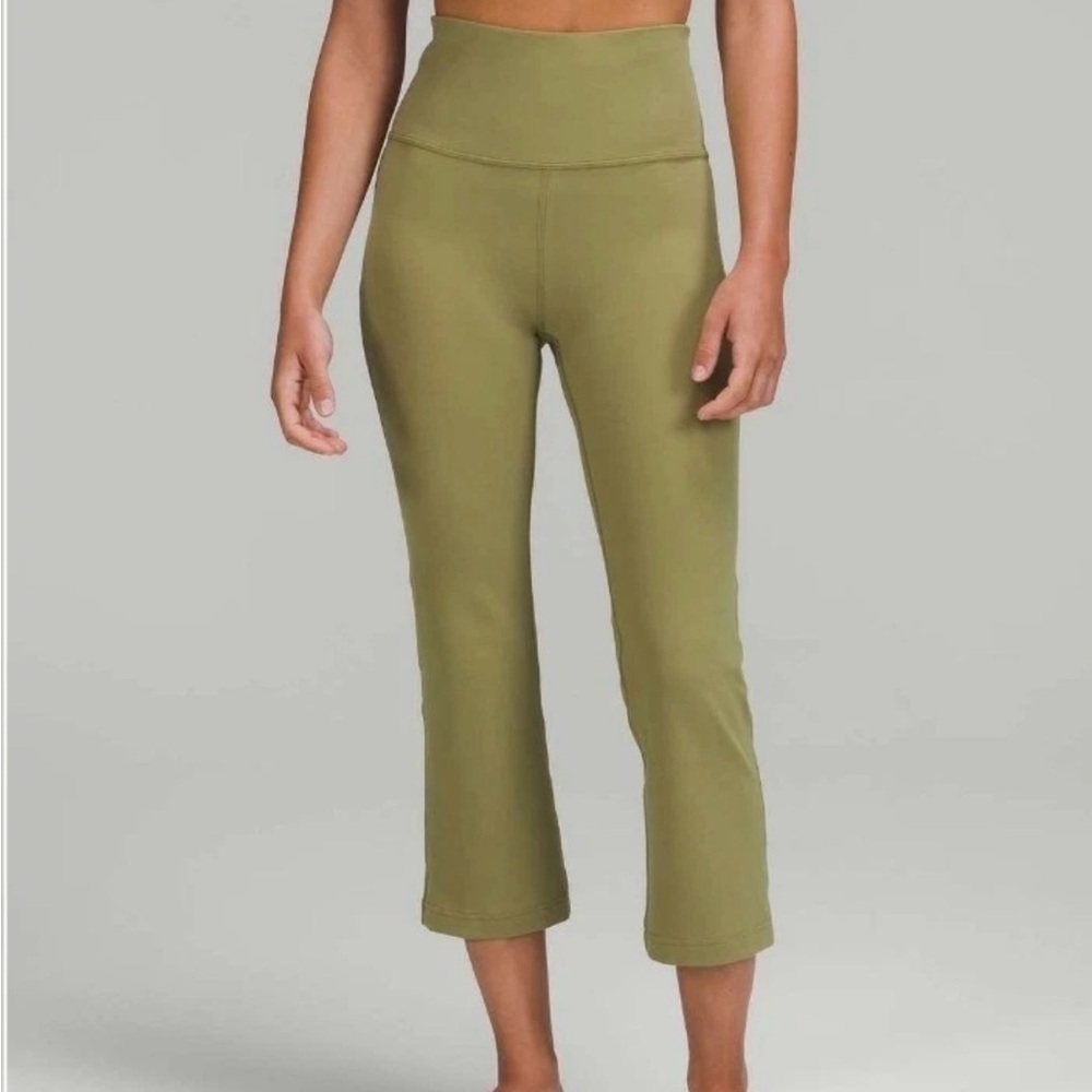 lululemon athletica Olive Cropped Flare Leggings